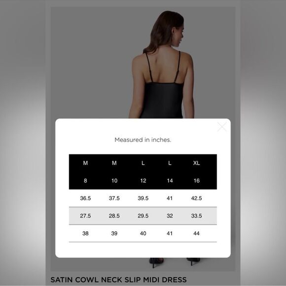 SATIN COWL NECK SLIP MIDI DRESS Women’s Medium - Picture 4 of 8